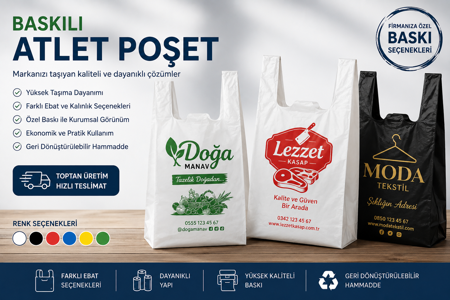 Baskılı Atlet Poşet